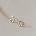 Fashion Tiny Jewelry Sterling Silver Japan Korean Style Flower Stud Earrings