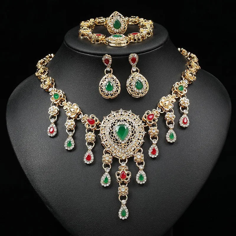 Europe and the United States Fashion High-quality Jewelry Set Exaggerated Personality Exquisite Hollow Jewelry Five Sets