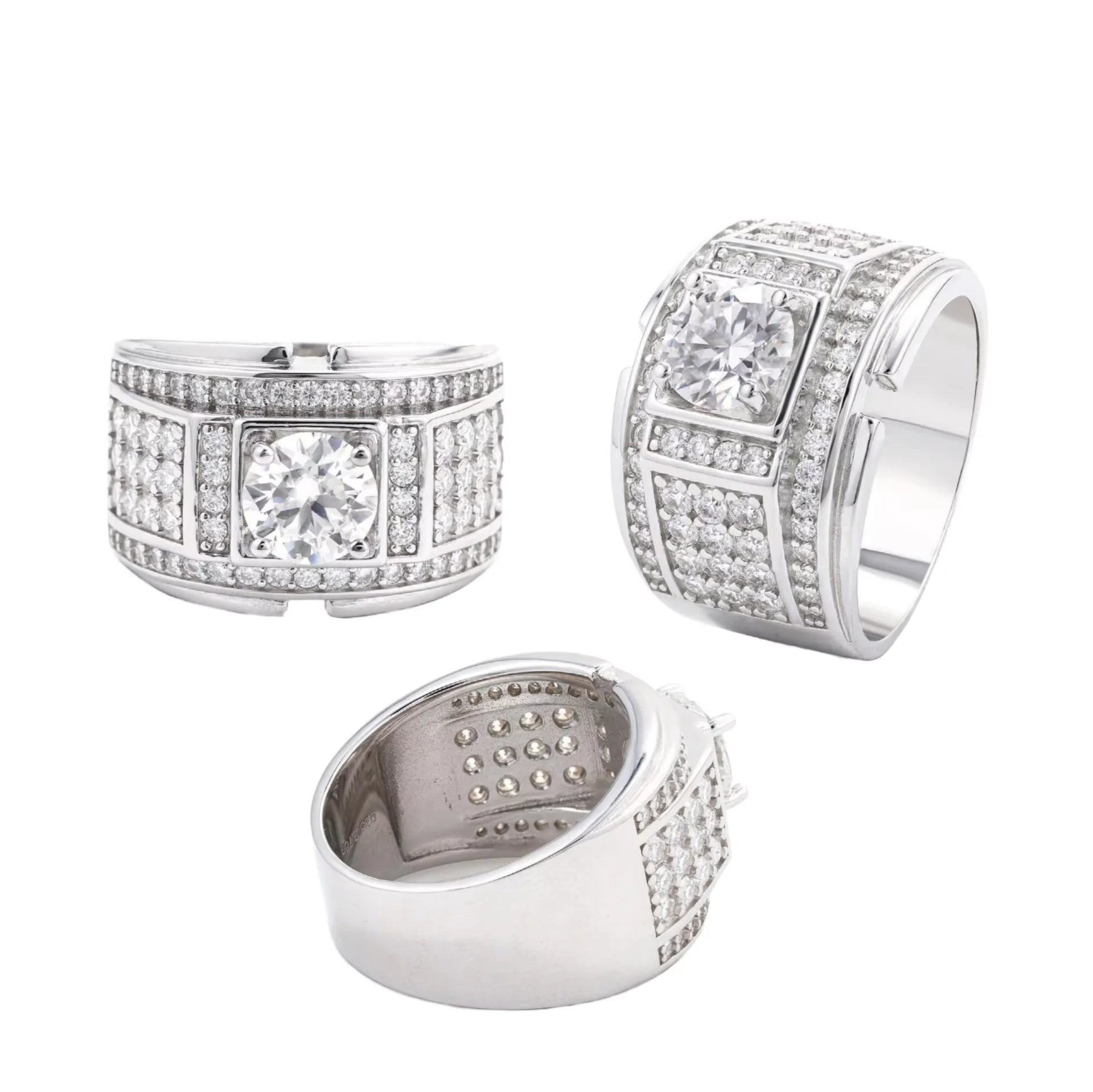 Vintage Style Bridal Jewelry VVS Moissanite Diamond Engagement Rings for Women Moissanite 14k White or Yellow Gold Ring