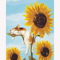 30*40cm Sunflower and Cat Modern Home Decoration 5D Diamond Painting With Square Stones  for Wedding Gifts