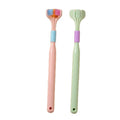 Premium Three-Head Manual Toothbrush for Adults 360 Soft for Triple Bristle Three-Sided Brush with PP Handle for Home Use