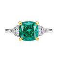 New Temperament Fashion Ladies Ring S925 Sterling Silver Colored Zircon Wedding Ring