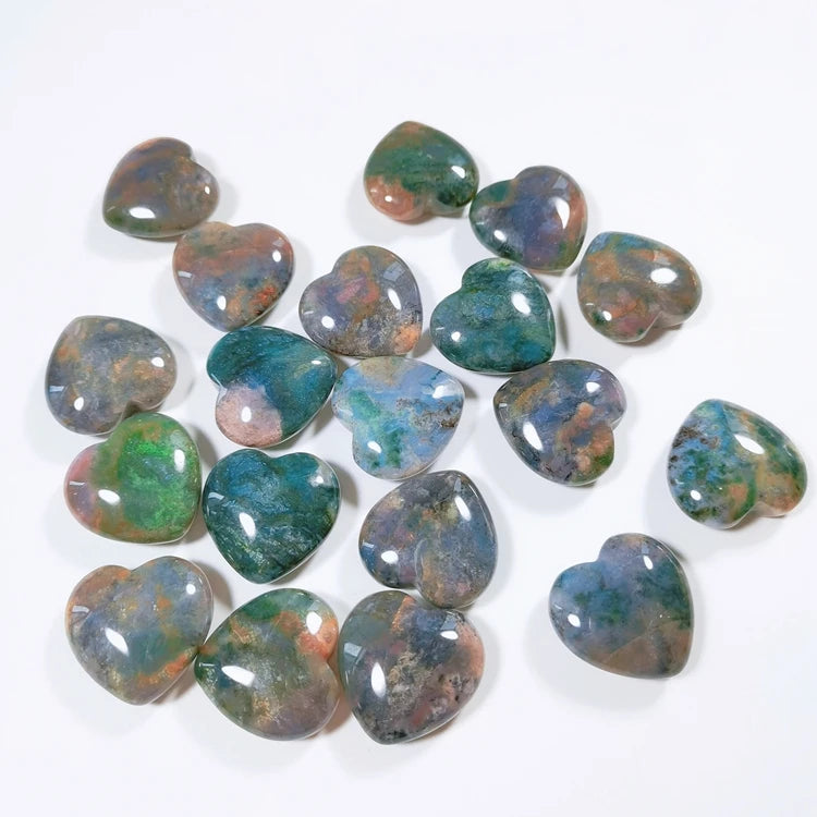 Huiying Natural Indian Agate Heart Shape Wholesale Stone Crafts