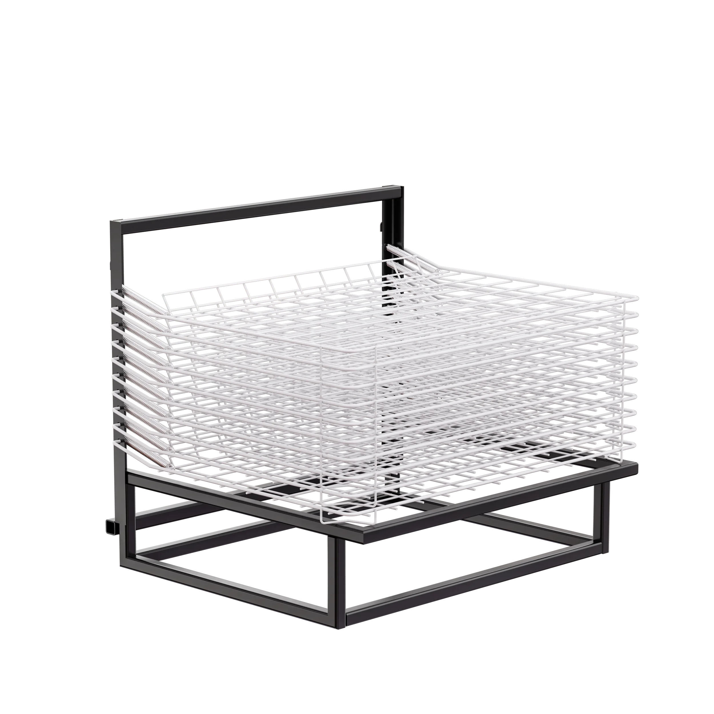 Metal Art Drying  Paint Paper Rack for Classroom Mobile Paint Drying Rack With 10 Shelves Artwork Storage Display Rack