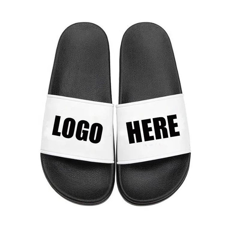 Custom Logo Blank Sandals PVC Men Slippers Women Slid Sandals Flip Flops Unisex Summer Footwear
