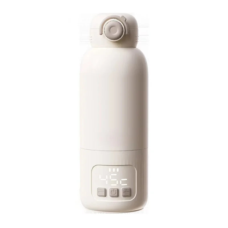 400ml Wireless Battery Heating Bottle Electric Kettles Type-C Heating Insulated Bottle  6-Stage Temperature Setting