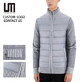 Custom Brand Logo Wholesale Autumn/Winter Men's Slim Knit Cardigan - Stand Collar Warm Sweater Jacket (Casual Office Wear) MegaBDM