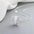 Fashionable Cubic Zirconia Catholic Islam Silver Chain Pendant Necklace 925 Silver Sterling Engraved Lock Pendant