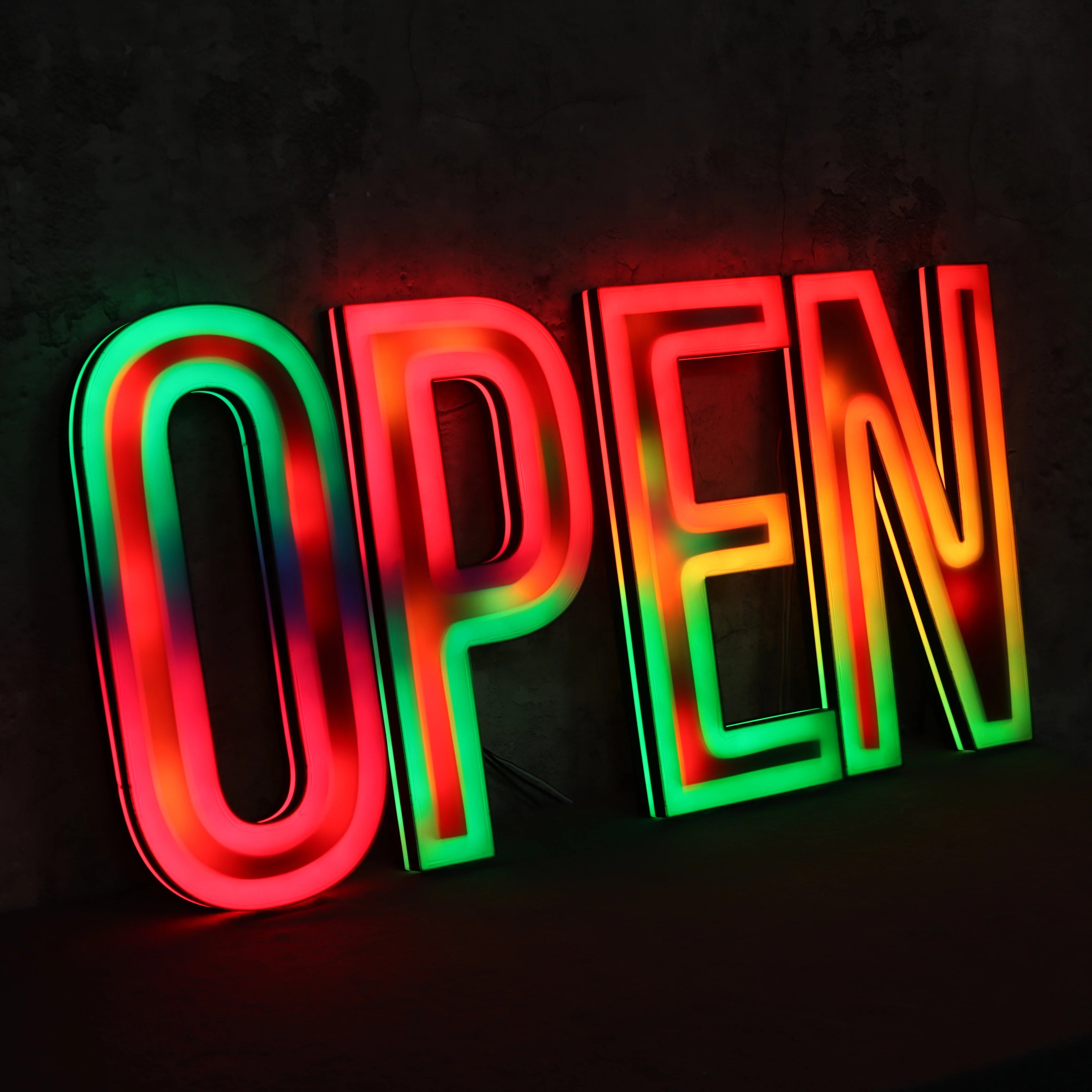Beauty OPEN Sign Custom 3d Led Frontlit and Backlit Acrylic Store Shop Restaurant Signage Outdoor Sign