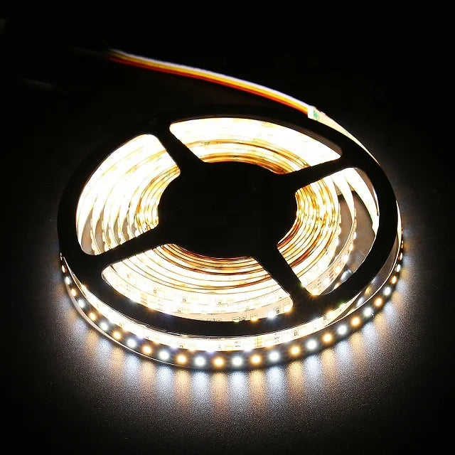 SMD2835 CCT LED Light Strip DC24V 18W 120LEDS 2700K+6500K Flexible LED Strips for Indoor Outdoor Decoration