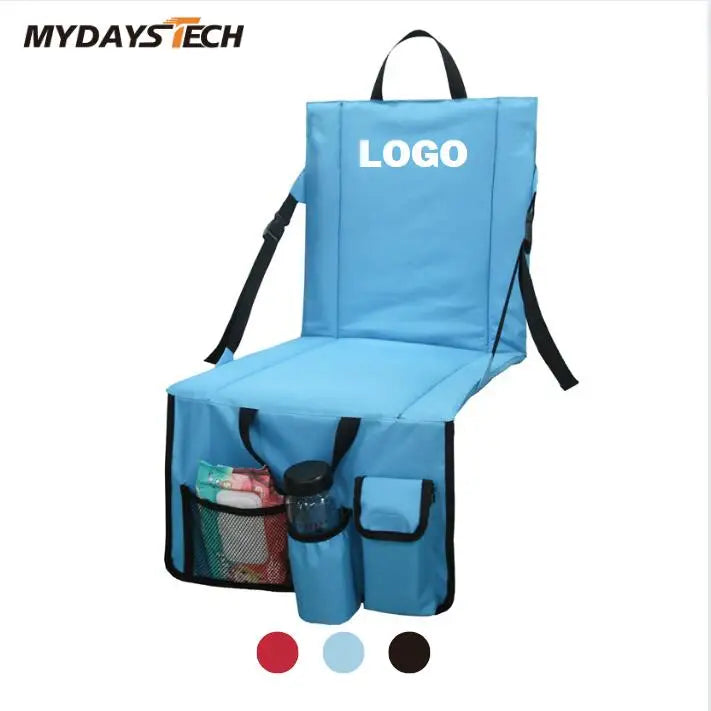 Mydays Tech Waterproof Portable Stadium Seats Cushions for Bleachers with Back Support and Cup Holder