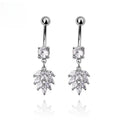 Creative Wheat Ear Zircon Pendant Belly Button Ring Piercing Accessory Shiny Belly Accessory