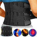 Breathable Black Waist Braces Back Support Belt Anti-skid Lumbar Support 16-hole Mesh Lower Back Pain Relief Sciatica Daily Life