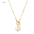 FUAMAY Dainty 925 Silver T Bar Baroque Freshwater Pearl Necklaces Pearls for Jewellery Making