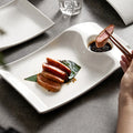 Ceramic Dinner Plate Jiaozi Cold Dishes Sushi Salad Shrimp Barbecue Serving Trays With Soy Sauce Bowl Restaurant Dinnerware Sets