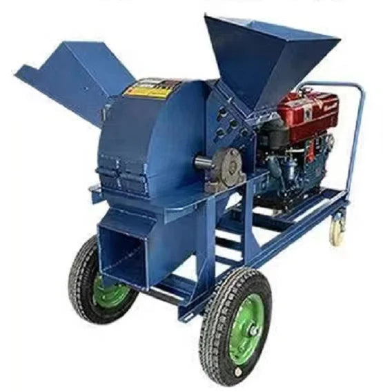 MAINUO Manufactory Directly New CE Certified Forestry Machinery 15HP Diesel Engine Self Feed Wood Branch Chipper Shredder
