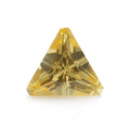 Ready to Ship 200 Pcs Wuzhou 7*7mm Golden Yellow Color Triangle Cut Custom Cubic Zirconia Stone
