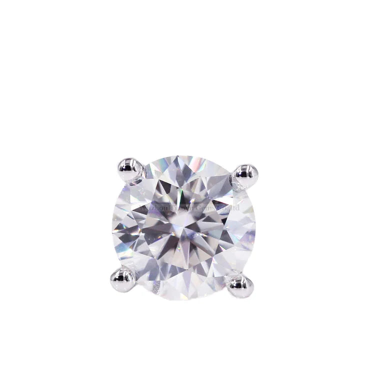 Tianyu Gems Custom Jewelry4k 18k Solid Gold Vvs White Moissanite Diamond Stud Earrings for Women