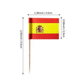 Hot Sale Embroidered Rectangular Hygienic Personalized Spain Custom Mini Toothpick Flag