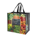 Promotional Supermarket PP Non-Woven Tote Bags Custom Printed Logo Black Reusable Shopping Bag with Letter Pattern Recyclable