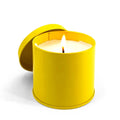 JYB Luxury Yellow Printing With Custom logo Deep Round Shape Metal Wax Tin Container Empty Candle Tins With Lid