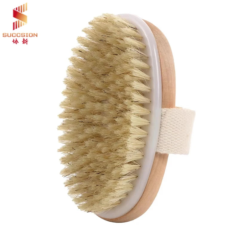 Hot Selling Wooden Long Handle Back Brush Natural Bristle Shower Massage Body Bath Brushes