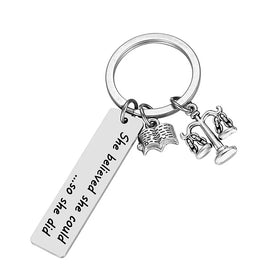 Factory Wholesale Metal Keychain Lawyer Legal Inspirational Waterproof Keychains for Promotional Gift