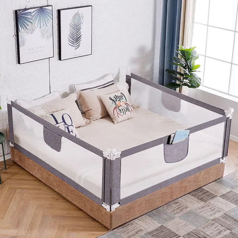 Baby Bed Rail with Adjustable Height 29"- 37" Toddler Infant Safety Bed Guard Rail Baby Protector Rails with Breathable Fabric