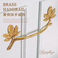 Modern Eco-Friendly Anti-Fall Anti-Skid Copper Wall-Mounted Armrest Semi-Hand Carved Bar Handrail Protective Grab Bars Hospital
