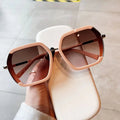 LBAshades 2022 Women's Trendy Street Fashion Oversized Square Sunglasses Multicolored Designer PC Shades Champagne Logo Sun