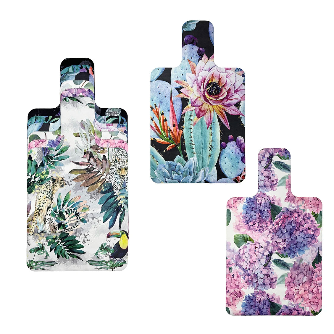 Tropical Birds and Flowers Custom Print Eco Easy Care Machine Washable Sweat Absorbent Anti Slip Suede Pilates Reformer Mat
