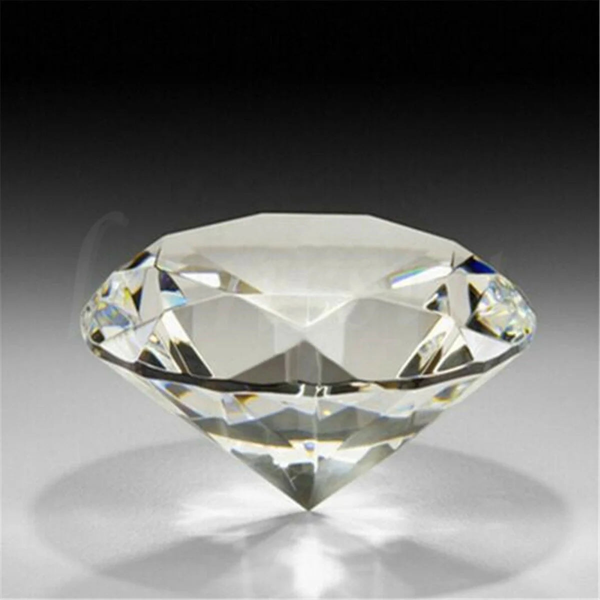 60mm Crystal White Paperweight Cut Glass Large Giant Diamond Wedding Jewelry Decor Gift