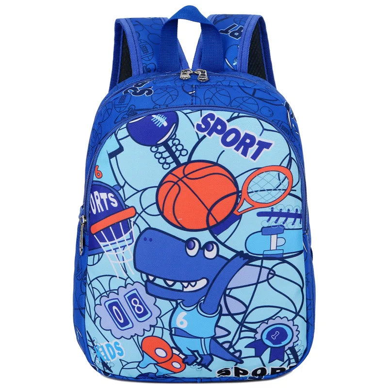 Factory Sales 3-6 Years Old Children's Oxford Fashion Cartoon Cute Unisex Backpack Burden Reduction Cross-border Pupil