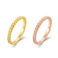 QX 18K Gold Plated Minimalist Luxury Fashion Fine Jewelry 925 Silver Rings for Women Mother's Day Wedding Band Gift