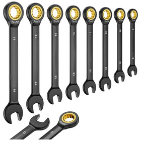 YUHANG 72-Tooth Chrome Vanadium Carbon Steel Ratcheting Combination Wrench/Spanner