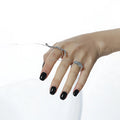 Minimalist Adjustable Ring Jewelry 925 Sterling Silver Geometric Sculptural Curved Design Open Ring for Women Daily Wear