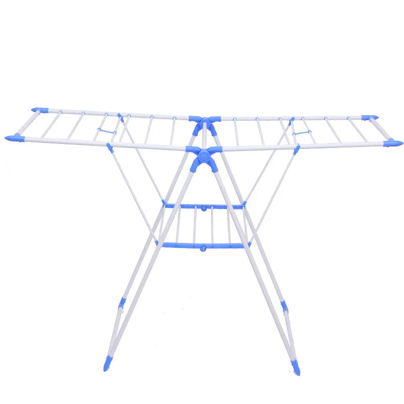 Direct Factory Supply Foldable Metal Butterfly Wing Clothes Hanger for Indoor Shelf or Balcony Durable and Easy to Use