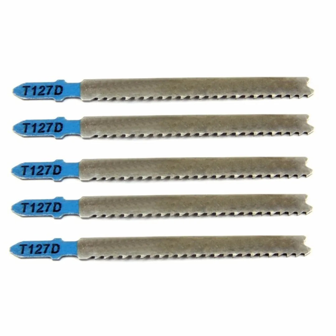 5pcs New HCS T127D Curved Jigsaw Blades for Aluminium Metal Cutting 100mm Length