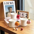 M Creative Handle Mug White Ceramic Cups Dining Table Coffee Mugs Afternoon Tea Teacup Water Cup Fruits Juice Container