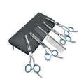 Professional Stainless Steel Pet Dog Grooming Scissors Kit Conveniently Includes Curved and Straight Thinning Scissors
