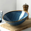 Factory Direct Wholesale Eco Ceramic Soup Ramen Bowl Noodle Dinnerware Sets Porcelain Blue Serving Salad Bowls