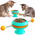 New Hot Sale Gyro Shape Cat Toy Spin Windmill Mint Ball Indoor Turntable Interactive Pet Feeder Toys