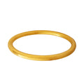 New Trend 18K Gold Plated Circle Solid Matte  Bracelet Popular Jewelry  Couple's Metal Bangle for Girls