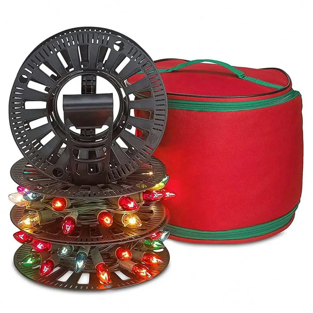 Hot Selling 600D Oxford Holiday Christmas Lights Bulbs Storage Box Container