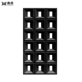 Dark Black Three-dimensional Grid Wall Decoration Lightweight Waterproof Fire-Resistant Pura Wall Cladding for Home Use