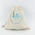 Custom Logo Printed 80gram/pc Cotton Fabric Muslin Drawstring Canvas Shopping Bag with Silk Screen Letter Customized Rope Handle