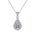 Water Drop Moissanite Jewelry Sterling Silver 925 Necklace Women Moissanite Necklace Women Fine Plated VVS Diamond Chain