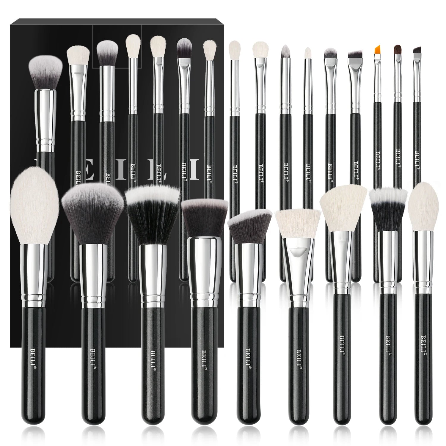 Luxury 25 Pieces Make up Brushes Natural pony Goat Hair Professional Makeup Brush Set Private Label Pinceaux Maquillage