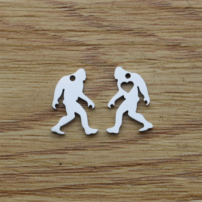 Stainless Steel Sasquatch Bigfoot Charm Pendant for Jewelry DIY Accessories