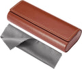 YT4076 Custom Handmade Luxury Pu Leather Hard Protect Hard Optical Eyeglasses Case with Microfiber Cleaning Cloth